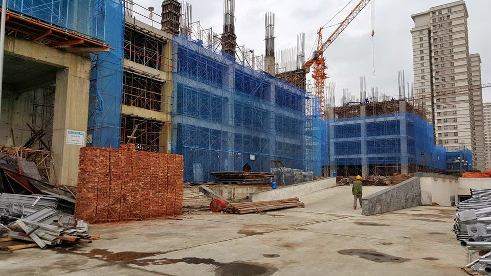Tiểu khu Parkview Residence đã thi công đến tầng 4 Tiểu khu Parkview Residence đã thi công đến tầng 4