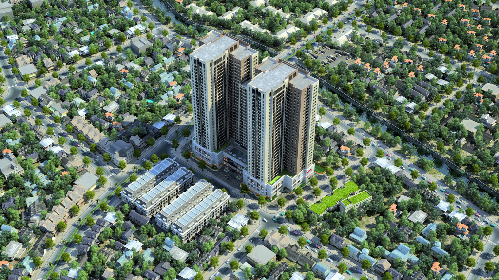 Góc tổng thể nhìn từ trên cao