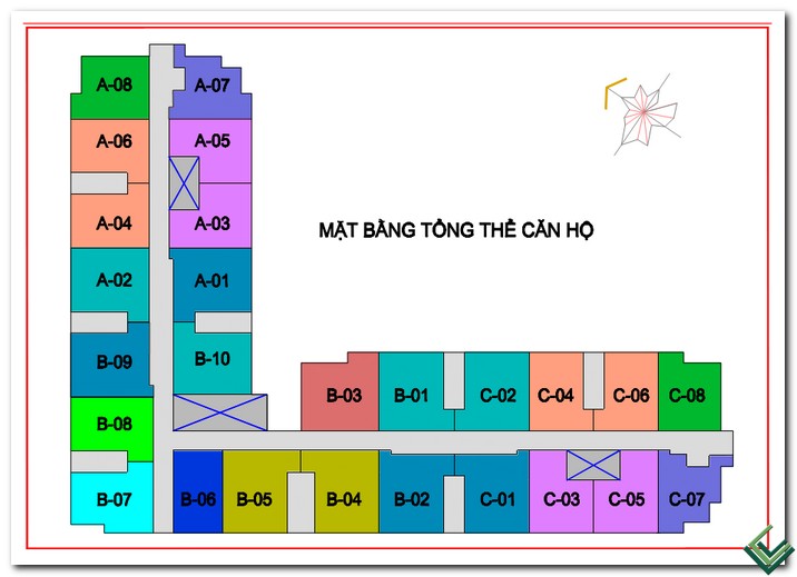 Mặt bằng điển hình căn hộ Linh Tây Mặt bằng điển hình căn hộ Linh Tây