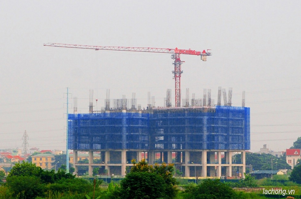 Chung cư Lạc Hồng West Lake hoàn thành đổ bê tông sàn tầng 8