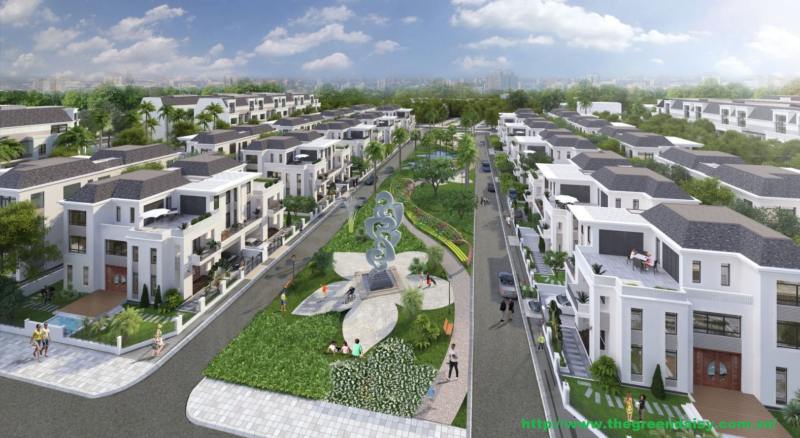Phối cảnh Liền kề The Green Daisy Phối cảnh Liền kề The Green Daisy