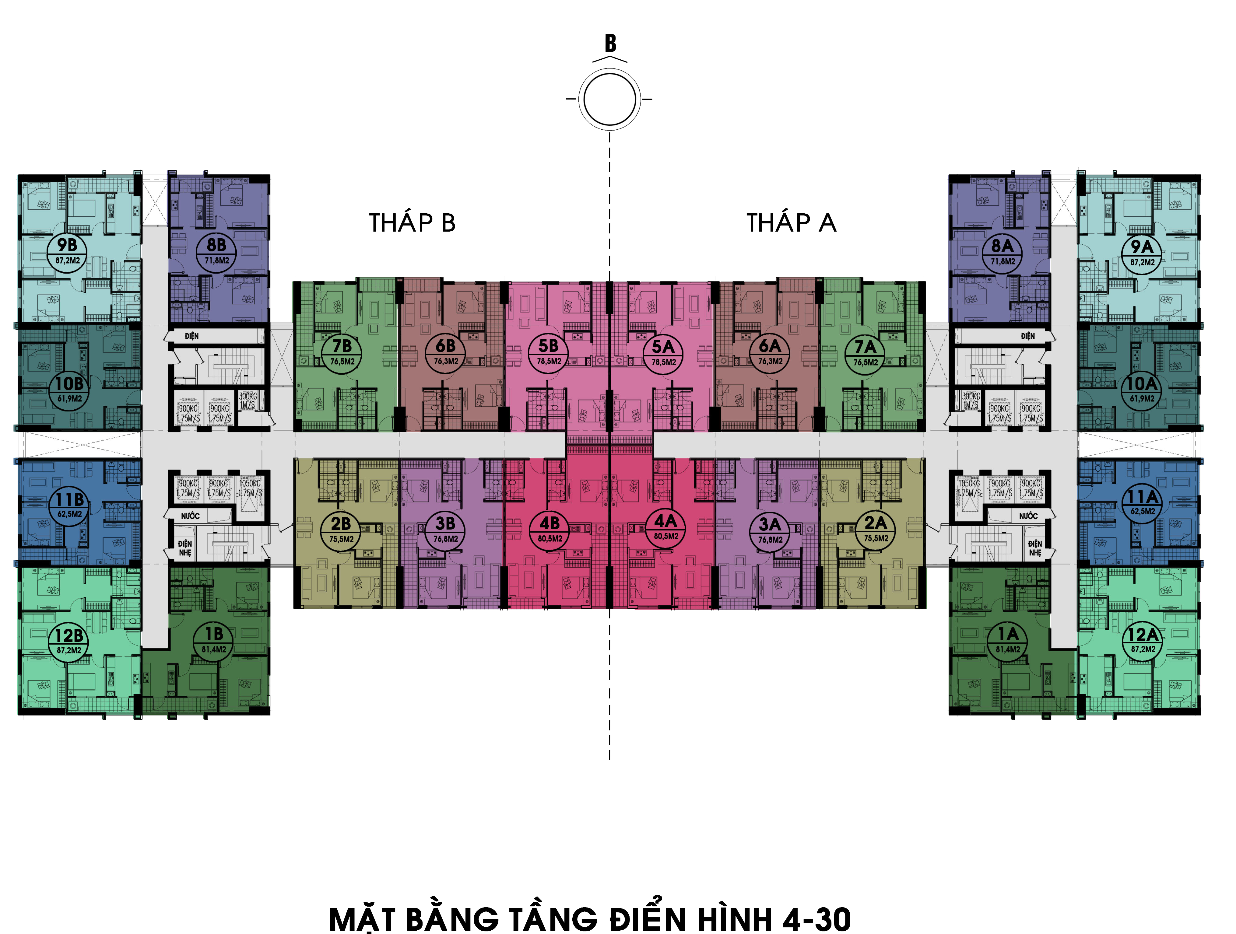 Mặt bằng căn hộ Chung cư Đồng Phát Park View