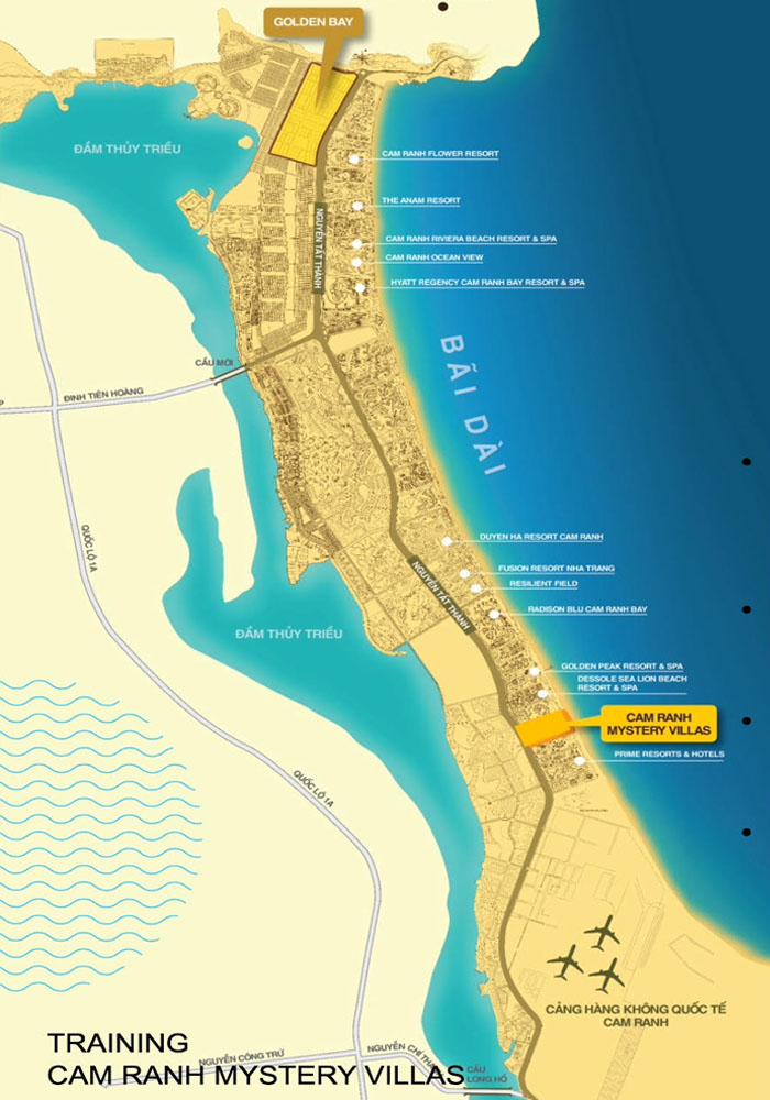 vị trí dự án biệt thự mystery villas cam ranh