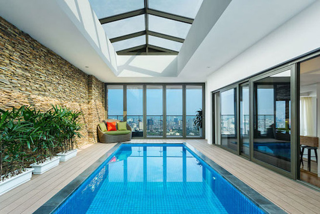 Kết quả hình ảnh cho Căn hộ mẫu nhìn ra bể bơi