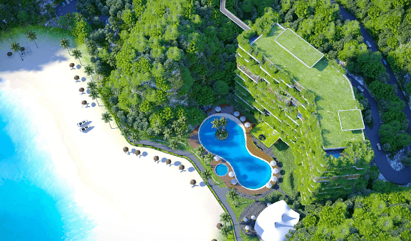 Dự án Flamingo Cát Bà Beach Resort sở hữu tầm view trọn vẹn hướng ra vịnh Lan Hạ