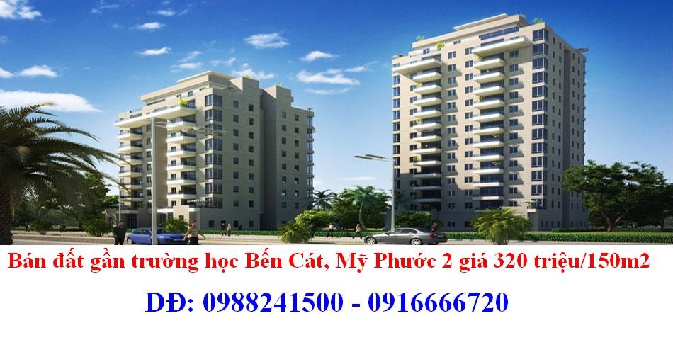 Bán gấp lô SL5, trường Bến Cát, Mỹ Phước 2 giá 320 triệu150m2, dân đông, tiện kinh doanh