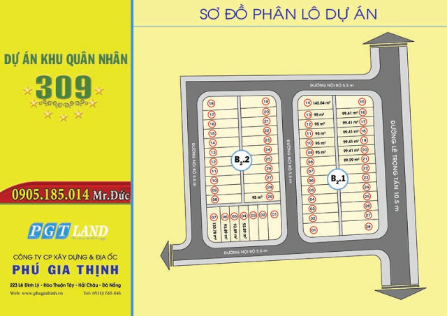 ban dat da nang dat nen quan cam le dien tich 95m2 duong 55m gia ban nhanh 109 trieu nen