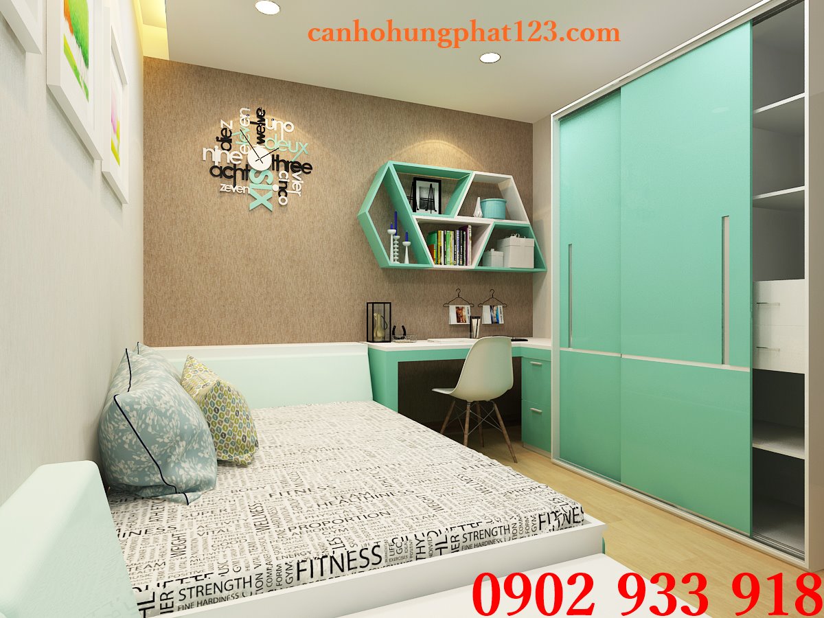 Phòng ngủ phụ với thiết kế vô cùng dễ thương