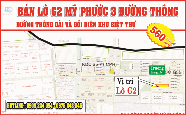 can ban dat my phuoc 3 gia re lo g2 canh truong hoc dang xay gia 560tr 300m2