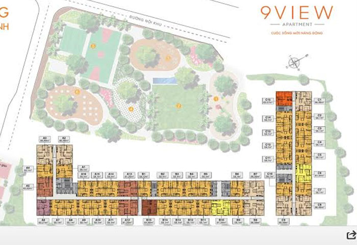 mặt bằng tổng thể căn hộ 9 view quận 9