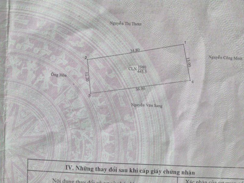 ban dat chanh my thu dau mot 445m2 ban 170 trieu