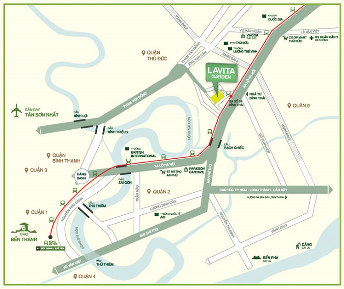 Vị trí căn hộ Lavita Garden