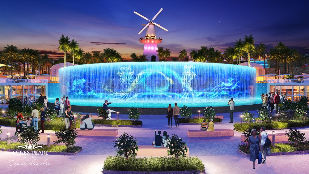 Rạp chiếu phim ngoài trời dự án Nhà phố biển Queen Pearl - Mũi Né