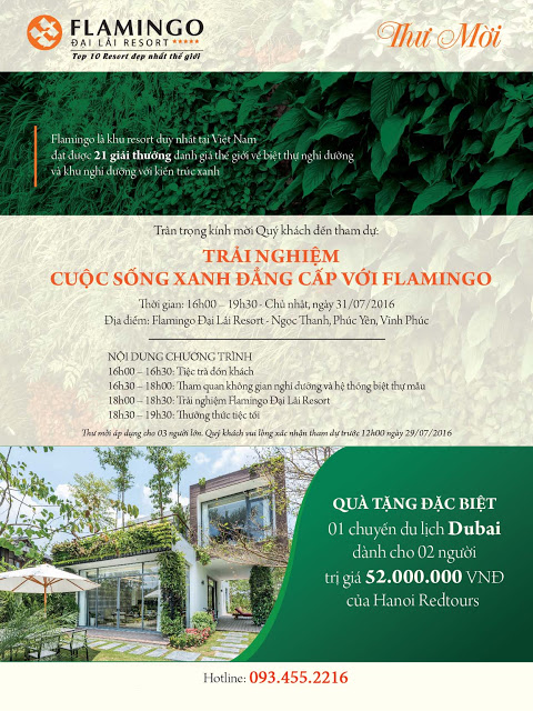 trai nghiem biet thu hoang oanh flamingo dai lai