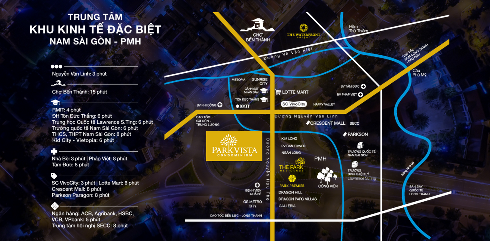 VỊ TRÍ CĂN HỘ PARK VISTA QUẠN 7