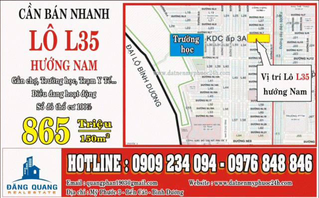 ban dat chinh chu lo l35 my phuoc 3 binh duong duong nl10 dan dong va cach cho chi 100m