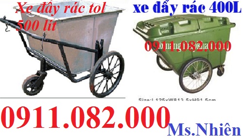 thung rac 120 lit xanh cam vang gia re xe day rac gia thap