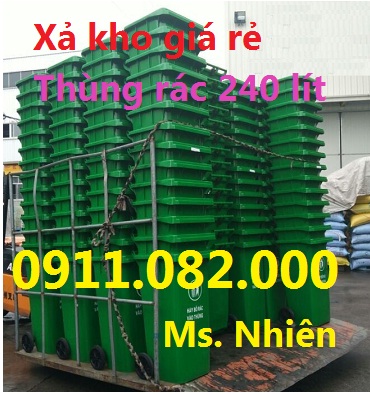 ban si le thung rac 120 lit 240 lit nhua hdpe composite gia re