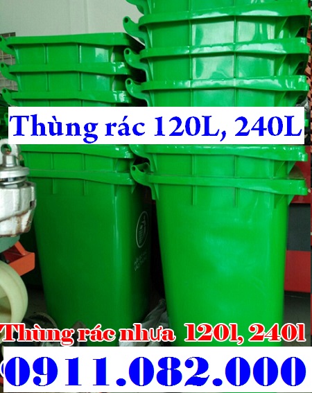 ban re thung rac 120l 240l nhua hdpe nap kin 2 banh xe gia sieu re 0911082000