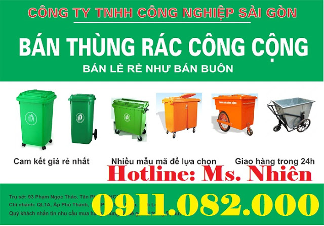nha ban si thung rac gia re thung rac 120l 240l 660l mau xanh