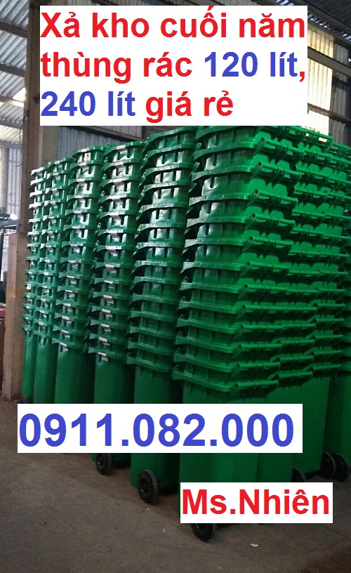 ban thung rac 240 lit gia re thung rac cong cong gia thap