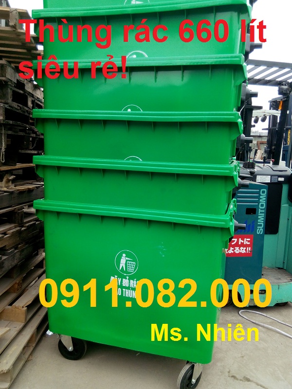 chuyen ban thung rac gia si le thung rac 120 lit 240 lit 660 lit gia re can tho