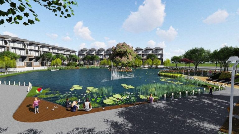 Hồ cảnh quan dự án căn hộ The Green Star Hưng Phát quận 7