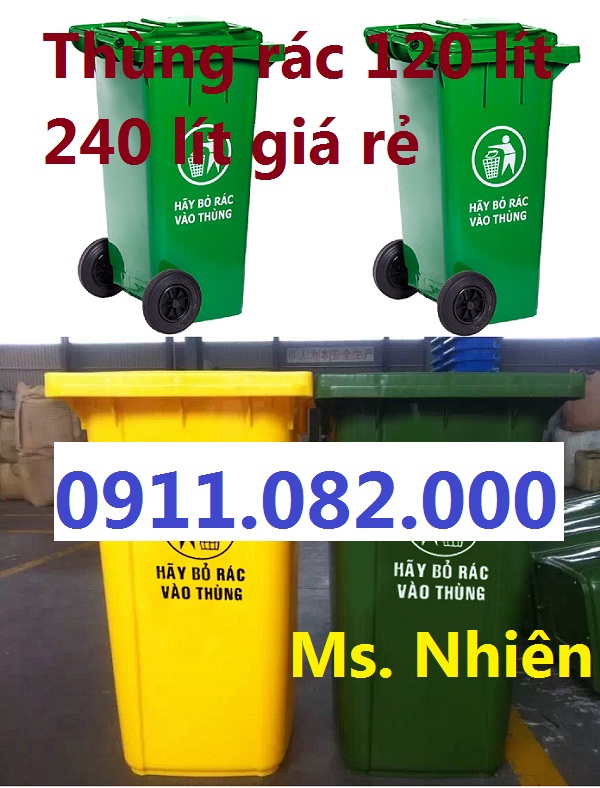 chuyen ban thung rac nhua 240 lit gia re soc trang 2 banh xe nap kin