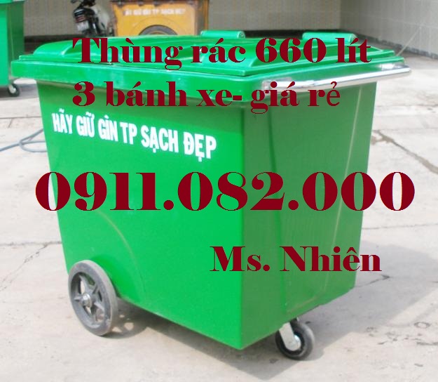 thung rac 660 lit gia si xe gom rac 660 lit gia re