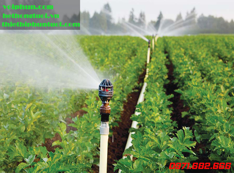 thiết bị tưới nông nghiệp, tưới phun mưa, tưới nhỏ giọt, tưới phun sương