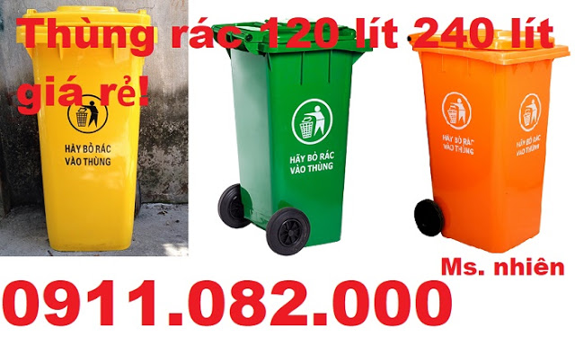 ban thung rac cong nghiep thung rac dap chan thung rac 120 lit 240 lit 660 lit gia re