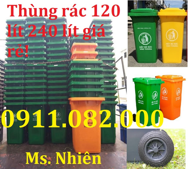 ban thung rac cong nghiep thung rac dap chan thung rac 120 lit 240 lit 660 lit gia re