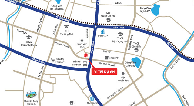 Vị trí dự án mỹ đình plaza 2