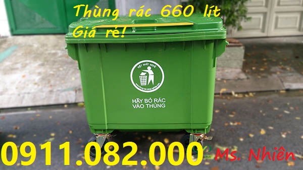 dai ly cung cap thung rac nhua gia re thung rac 120l 240l nap kin 2 banh xe