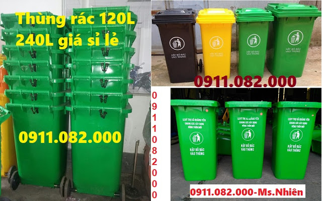 thung rac gia re tai vinh long thung rac 120l 240l 660l gia thap