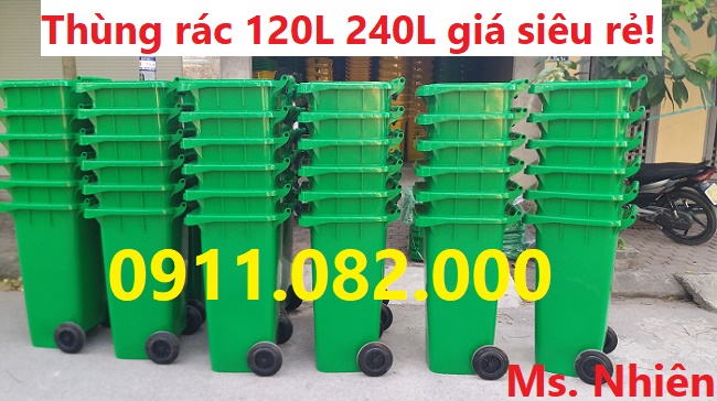 cung cap thung rac 120 lit 240 lit 660 lit gia re thung rac moi truong
