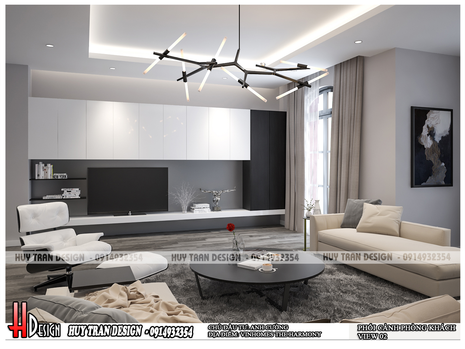 dich vu thiet ke noi that biet thu cao cap vinhomes the harmony