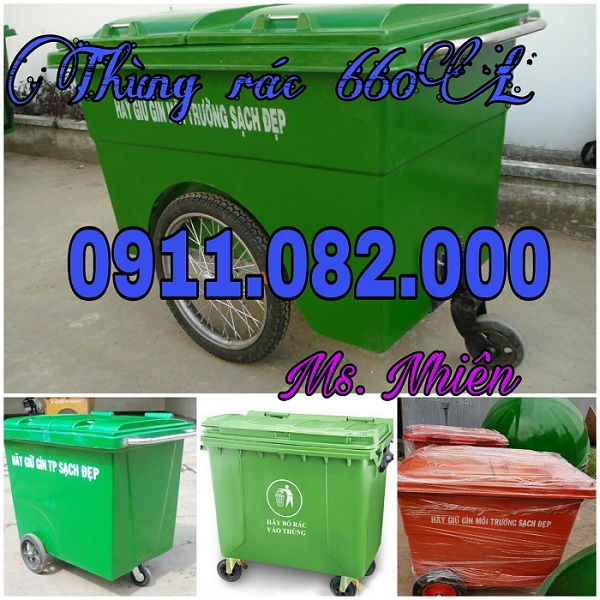 chuyen ban thung rac 120 lit nap kin 2 banh xe gia re 0911082000