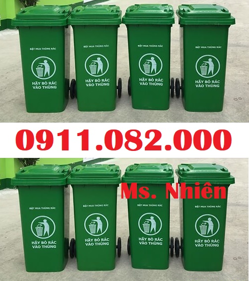 cung cap thung rac 120 lit nhua hdpe gia re thung rac nap kin 0911082000 nhien