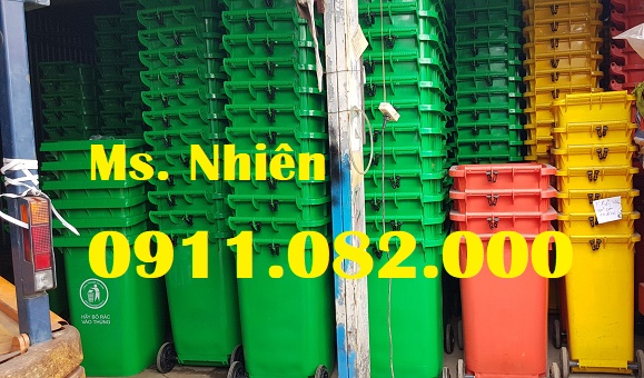 cung cap thung rac 120 lit nhua hdpe gia re thung rac nap kin 0911082000 nhien