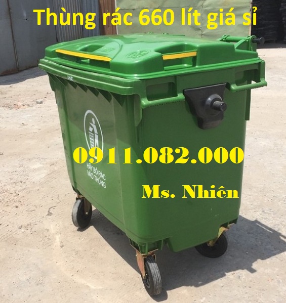 phan phoi thung rac 660 lit hang nhap khau thai lan gia re thung rac moi 100