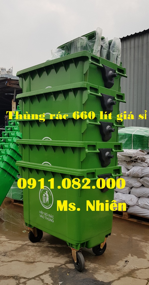 phan phoi thung rac 660 lit hang nhap khau thai lan gia re thung rac moi 100