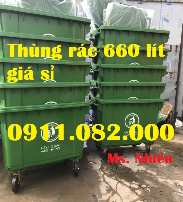 phan phoi thung rac 660 lit hang nhap khau thai lan gia re thung rac moi 100