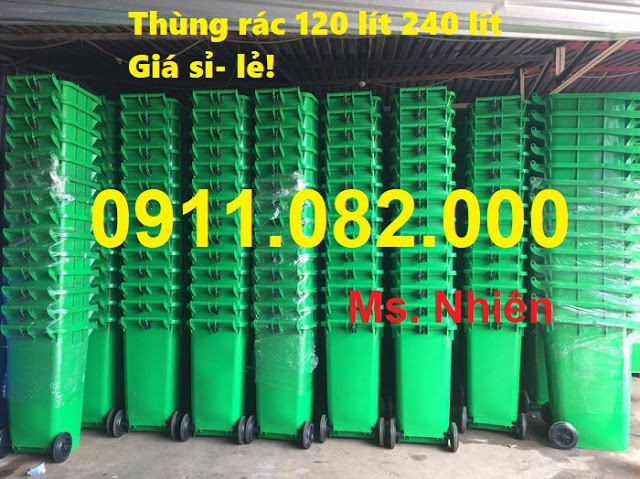 ban thung rac nhua gia si tai vinh long thung rac 120 lit gia re 0911082000