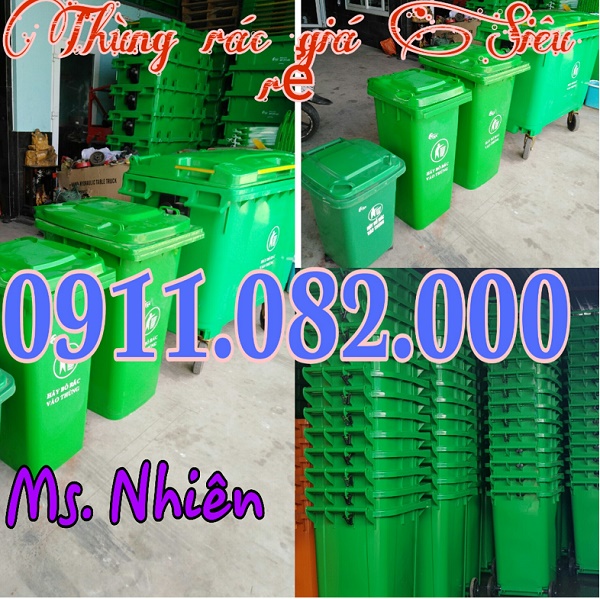 chuyen ban thung rac 120l 240l gia si le thung rac 660 lit gia re lh 0911082000