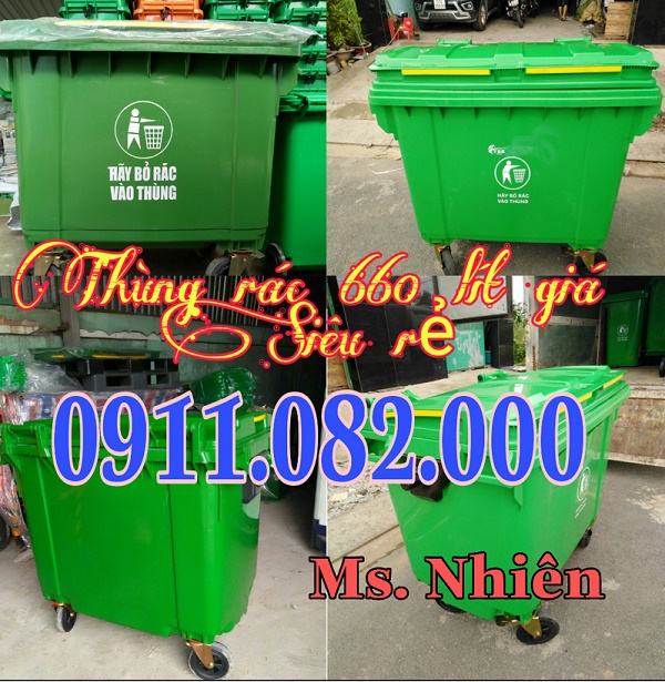 chuyen ban thung rac 120l 240l gia si le thung rac 660 lit gia re lh 0911082000
