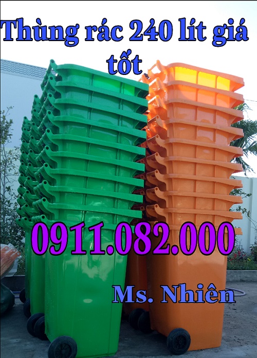 phan phoi thung rac 120 lit 240 lit 660 lit gia re tai mien tay lh 0911082000