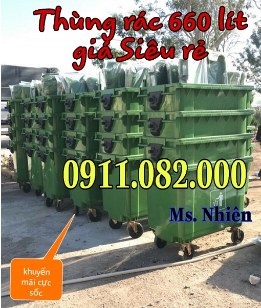 phan phoi thung rac 120 lit 240 lit 660 lit gia re tai mien tay lh 0911082000