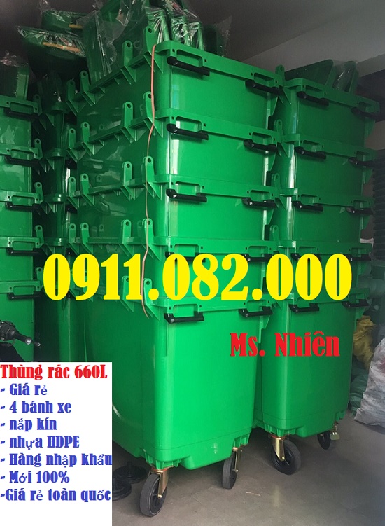 cong ty ban si thung rac 120 lit 240 lit 660 lit gia re tai vinh long lh 0911082000