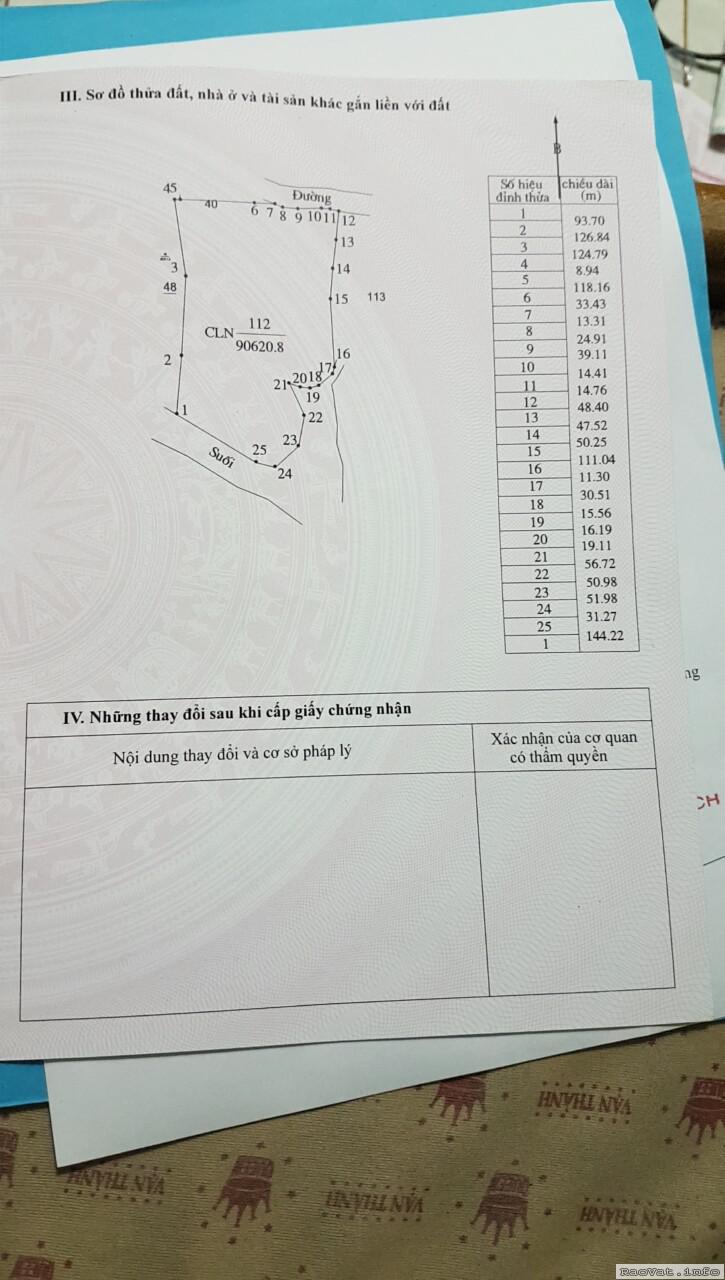 can ban 10ha dat vi tri dep co 300m duong be tong gia 52 ty lh0969833877